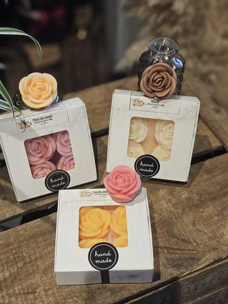Coffret de 4 fondants parfumés Rose – Image 3